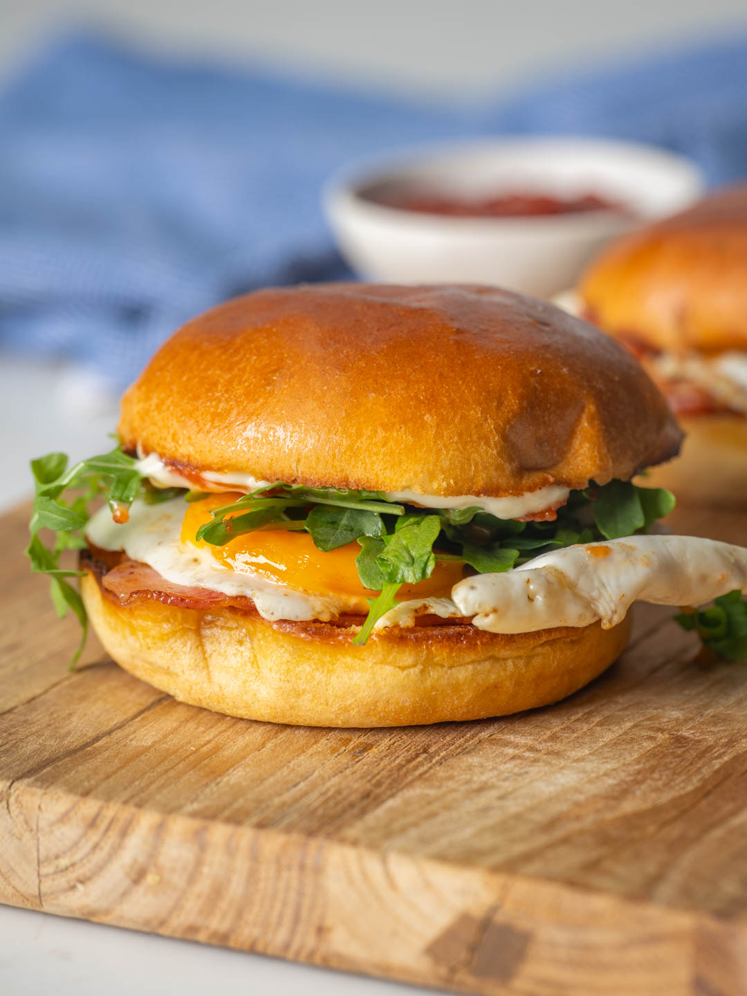 Bacon and Egg Roll with Tomato Chilli Chutney  