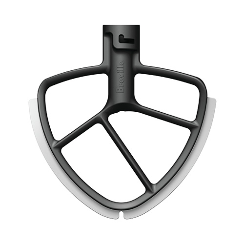 Front view of the double-sided scraper beater accessory.