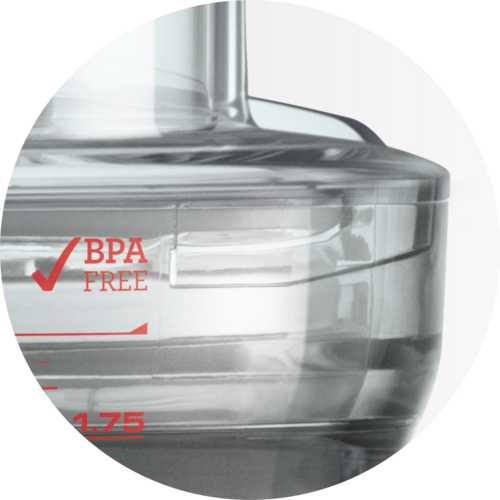 The ultra-durable BPA-free bowl and lid